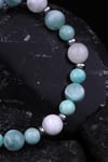 Larimar-Amazonit-Aytaşı-Hematit Doğal Taş Tasarım Bileklik