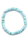 Larimar Doğal Taş 4 x 7 mm Rondel Kesim Bileklik