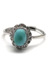 Larimar Doğal Taş Ayarlanabilir Yüzük - YZK-0162