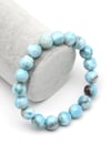 Larimar Doğal Taş Bileklik 11 mm Küre Kesim