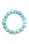 Larimar Doğal Taş Bileklik 12 mm Küre Kesim