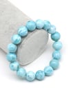 Larimar Doğal Taş Bileklik 12 mm Küre Kesim
