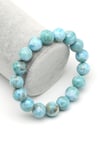 Larimar Doğal Taş Bileklik 12 mm Küre Kesim