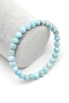 Larimar Doğal Taş Bileklik 6 mm Küre Kesim
