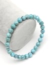 Larimar Doğal Taş Bileklik 7 mm Küre Kesim