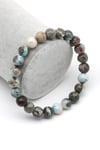 Larimar Doğal Taş Bileklik 8 mm Küre Kesim