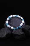 Larimar - Mavi Kuvars - Hematit Doğal Taş Tasarım Bileklik