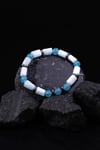 Larimar - Mavi Kuvars - Hematit Doğal Taş Tasarım Bileklik
