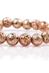 Lav Doğal Taş Rose Renkli Bileklik 8 mm Küre Kesim
