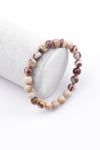 Leopard Skin Jasper Doğal Taş Bileklik 8 mm Küre Kesim