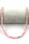 Madagaskar Pembe Kuvars ( AB Kalite ) Doğal Taş Dizi 6 mm Küre Kesim