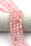 Madagaskar Pembe Kuvars ( AB Kalite ) Doğal Taş Dizi 8 mm Küre Kesim