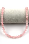 Madagaskar Pembe Kuvars ( AB Kalite ) Doğal Taş Dizi 8 mm Küre Kesim