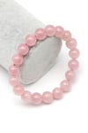 Madagaskar Pembe Kuvars Doğal Taş Bileklik 10 mm Küre Kesim - BLK-2339
