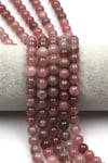 Madagaskar Pembe Kuvars Doğal Taş Dizi 8 mm Küre Kesim - DZ-0854