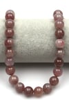 Madagaskar Pembe Kuvars Doğal Taş Dizi 12 mm Küre Kesim - DZ-0853