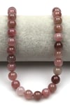Madagaskar Pembe Kuvars Doğal Taş Dizi 10 mm Küre Kesim - DZ-0855
