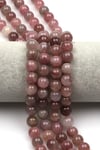 Madagaskar Pembe Kuvars Doğal Taş Dizi 10 mm Küre Kesim - DZ-0855