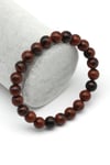 Mahogany Obsidyen Doğal Taş Bileklik 8 mm Küre Kesim