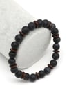 Mat Akik-Coconat Doğal Taş Bileklik 8 mm Küre Kesim - BLK-2034