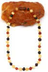 Mat Damla Kehribar Bebek Diş Kolye - 32 cm - KHR-0334