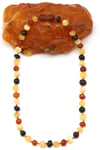 Mat Damla Kehribar Bebek Diş Kolye - 32 cm - KHR-0334