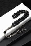 Mat Oniks Doğal Taş Tesbih 8 mm Küre Kesim