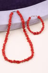 Mercan Doğal Taş Kolye – Bileklik Set