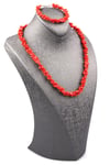 Mercan Doğal Taş Kolye – Bileklik Set