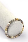 Merlinite Opal Doğal Taş Bileklik 6mm Küre Kesim