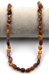 Mookaite Jasper Doğal Taş Dizi 6 x 8 mm Mercimek Kesim