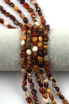 Mookaite Jasper Doğal Taş Dizi 6 x 9 mm Mercimek Kesim