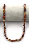 Mookaite Jasper Doğal Taş Dizi 6 x 9 mm Mercimek Kesim