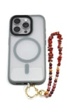 Mookaite Jasper-Red Jasper Doğal Taş Telefon Askısı - ANH-0133