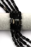 Obsidyen Doğal Taş Dizi 7 x 12 mm Boru Kesim