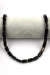 Obsidyen Doğal Taş Dizi 7 x 12 mm Boru Kesim