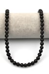 Obsidyen Doğaltaş Dizi 8 mm Küre Kesim
