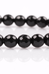 Oniks Doğal Taş Bileklik 6 mm Fasetli Küre Kesim