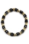 Oniks-Hematit Doğal Taş Bileklik 6 x 7 mm Özel Kesim - BLK-2178