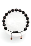 Oniks - Hematit Doğal Taş Makrome Örme Bileklik