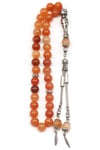 Orange Jade Doğal Taş Tesbih 8 mm Küre Kesim