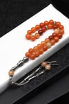 Orange Jade Doğal Taş Tesbih 8 mm Küre Kesim