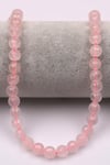 Pembe Kuvars (A Kalite) Doğal Taş Dizi 8 mm Fasetli Küre Kesim