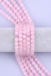 Pembe Kuvars Doğal Taş 8 mm Fasetli Küre Kesim