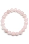 Pembe Kuvars Doğal Taş Bileklik 10 mm Küre Kesim - BLK-2206