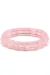 Pembe Kuvars Doğal Taş Bileklik 12 x 12 mm Özel Kesim