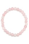 Pembe Kuvars Doğal Taş Bileklik 6 mm Küre Kesim - BLK-2314
