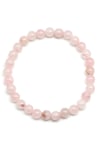 Pembe Kuvars Doğal Taş Bileklik 6 mm Küre Kesim - BLK-2313