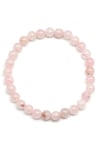 Pembe Kuvars Doğal Taş Bileklik 6 mm Küre Kesim - BLK-2313