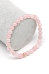 Pembe Kuvars Doğal Taş Bileklik 6 mm Küre Kesim - BLK-2313